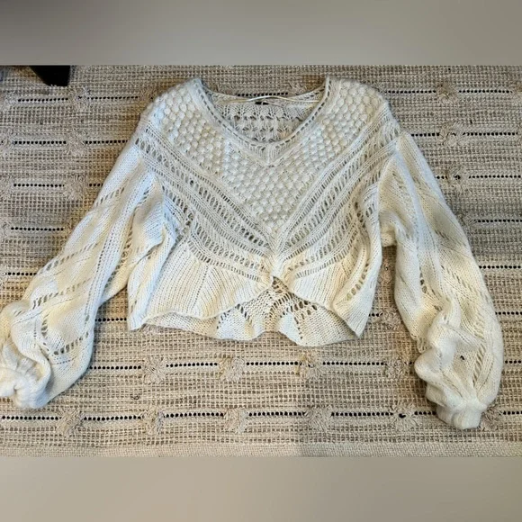 Free People Snowball Cropped Sweater - XS - Picture 5 of 7